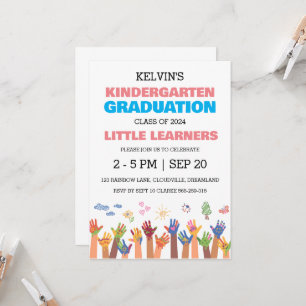 Simple kindergarten graduation invitation