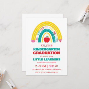 Simple kindergarten graduation invitation