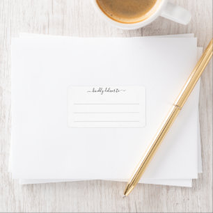 Simple Kindly Deliver To Script Mailing Address Label