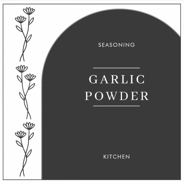 Simple Kitchen Seasoning Pantry Jar Labels (Front)
