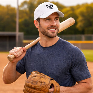 Simple KJV 1611 Black and White Baseball Hat