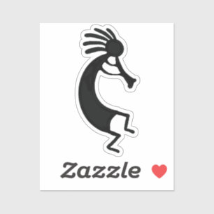 Simple Kokopelli drawing in black