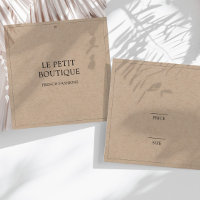Simple Kraft Clothing Square Hang Price Tag