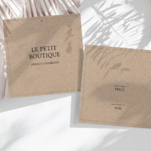Simple Kraft Clothing Square Hang Price Tag