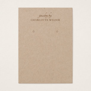 Simple Kraft Earring Display Card