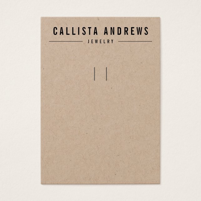 Simple Kraft Paper Keychain Display Card (Front)