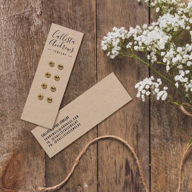 Simple Kraft Paper Multiple Earring Display Card (Creator Uploaded)