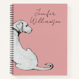 Simple Labrador Dog Art Custom Notebook