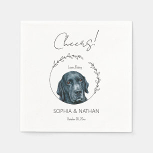 Simple Labrador Retriever Dog Wedding Cocktail  Napkin