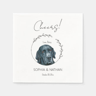 Simple Labrador Retriever Dog Wedding Cocktail Napkin
