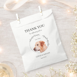 Simple Labrador Retriever Dog Wedding Thank You Favour Bag