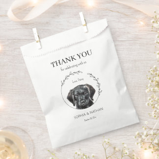Simple Labrador Retriever Puppy Wedding Thank You Favour Bag