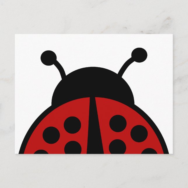 Simple ladybug design postcard (Front)