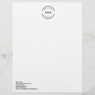 Simple LARGE Business logo customisable  Custom Letterhead
