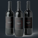 Simple Las Vegas Black White Red Event Wine Label<br><div class="desc">Simple black, red, and white custom wine labels that can be used with any modern event! The font and colours of our design match the "We're Getting Married." Las Vegas Wedding Invitation suite. Customise with your names and colours by clicking on the "Edit Design" button to the right of the...</div>
