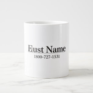 Simple Last Name Address Sign Personalized House N Large Coffee Mug