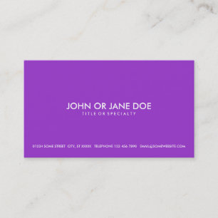 simple lavender business card
