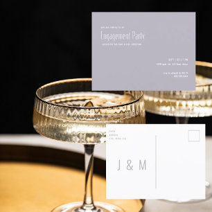 Simple Lavender Engagement Party Invitation Postcard