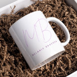 Simple Lavender Minimalist Two Monogram Name Coffee Mug<br><div class="desc">Simple Lavender Minimalist Two Monogram Name mug perfect for bosses,  consultants,  professionals or businessmen.</div>