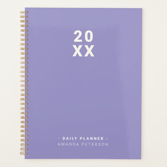 Simple Lavender Personalised Daily Planner (Front)