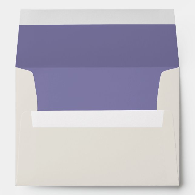 Simple Lavender Purple Address Envelope (Back (Bottom))