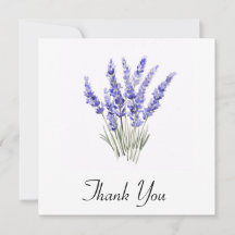 Simple Lavender Sprigs Flowers Watercolor 