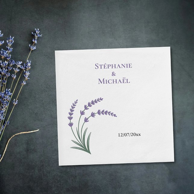 Simple Lavender Wedding Napkin (Simple Lavender Wedding Napkins)