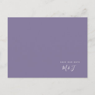 Simple Lavender Wedding Save the Date Postcard