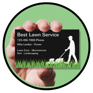 Simple Lawn Mowing Business Card