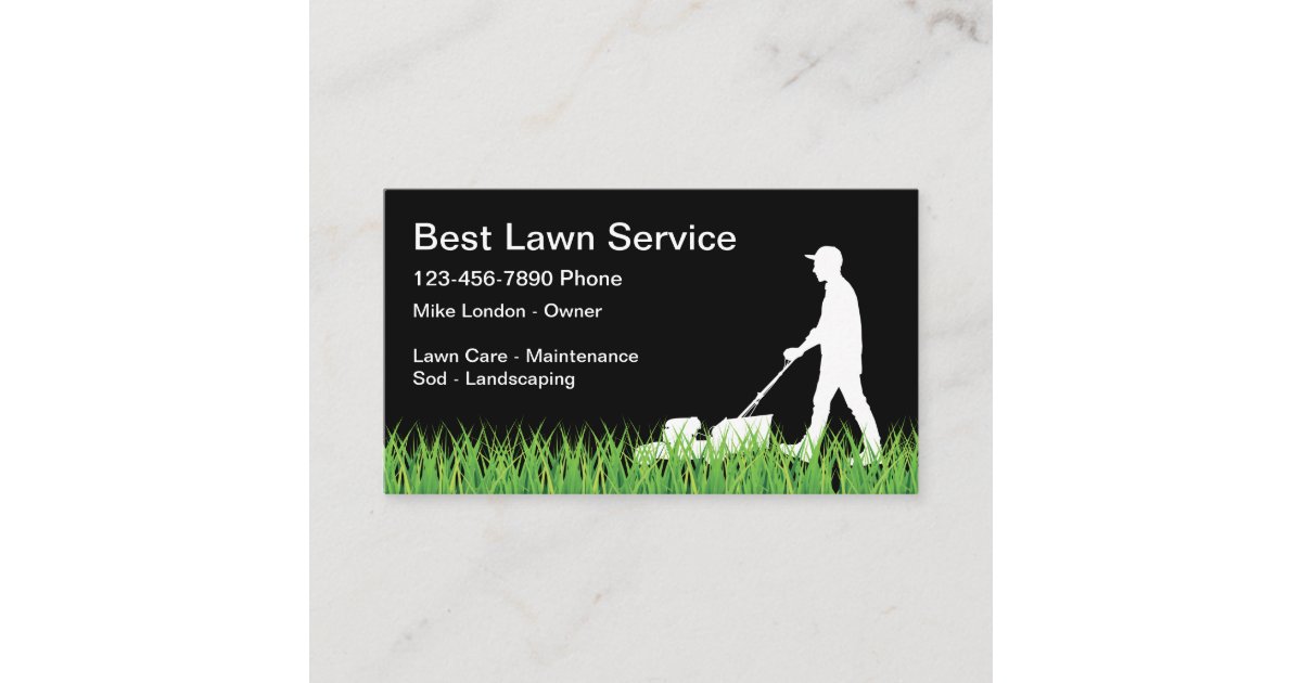 Simple Lawn Mowing Business Card | Zazzle.com.au