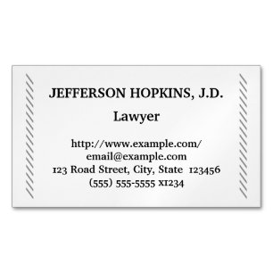Simple Lawyer Magnetic Business Card