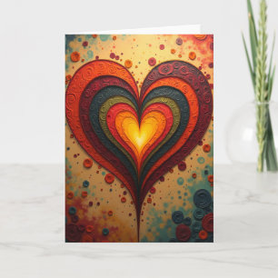 Simple Layered Heart Love Card