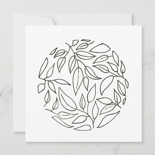 Simple Leaf Outline Cards with Journal (Front)
