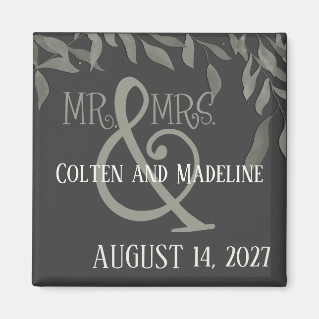 Simple Leaves Modern Simple Elegant Inspirivity Magnet (Front)