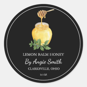Simple Lemon Balm Infused Honey Label