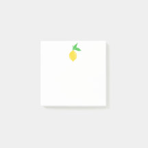 Simple Lemon Sticky Note Pad