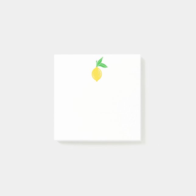 Simple Lemon Sticky Note Pad (Front)