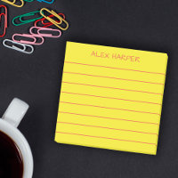 Simple Lemon Yellow Orange Add Name Lined