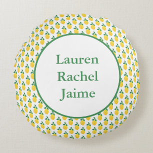 Simple Lemons Round Cushion