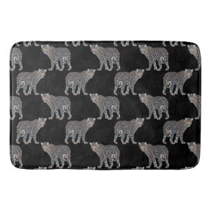 Simple Leopard Animal Black Pattern Bath Mat