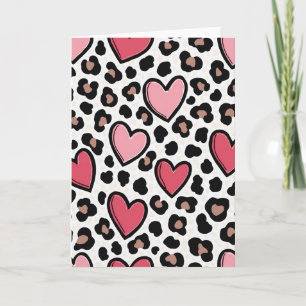 Simple Leopard Heart Card