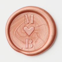 Simple Letter Initials Love Heart Wedding