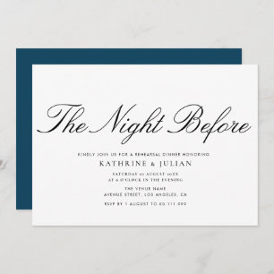 simple lettering rehearsal dinner invitation