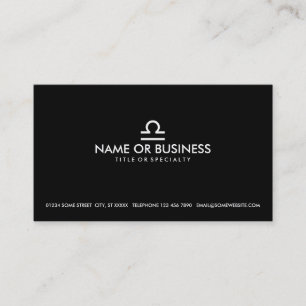 simple libra business card