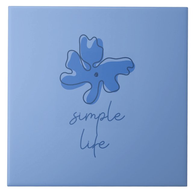 Simple Life Minimalism Ceramic Tile (Front)