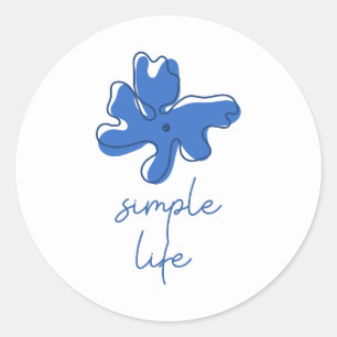 Simple Life Minimalism Classic Round Sticker