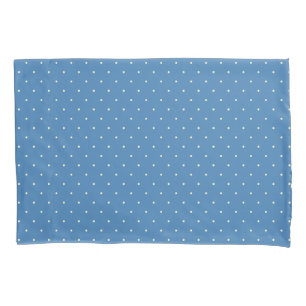 Simple Light Blue and Cream Polka Dot Pattern Pillowcase