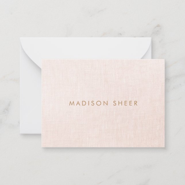 Simple, Light Blush Pink, Stylish Minimalistic Squ Card (Front)