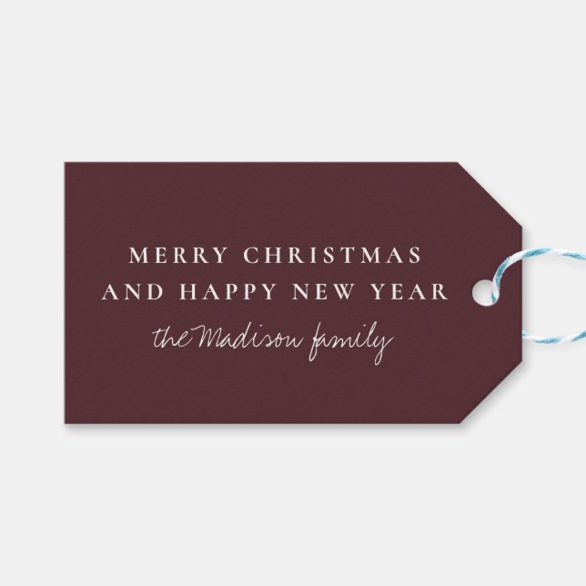 Simple Light Chocolate Cosmos  Gift Tags (Front (Horizontal))