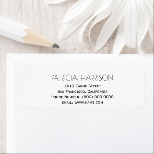 Simple light & clean return address label